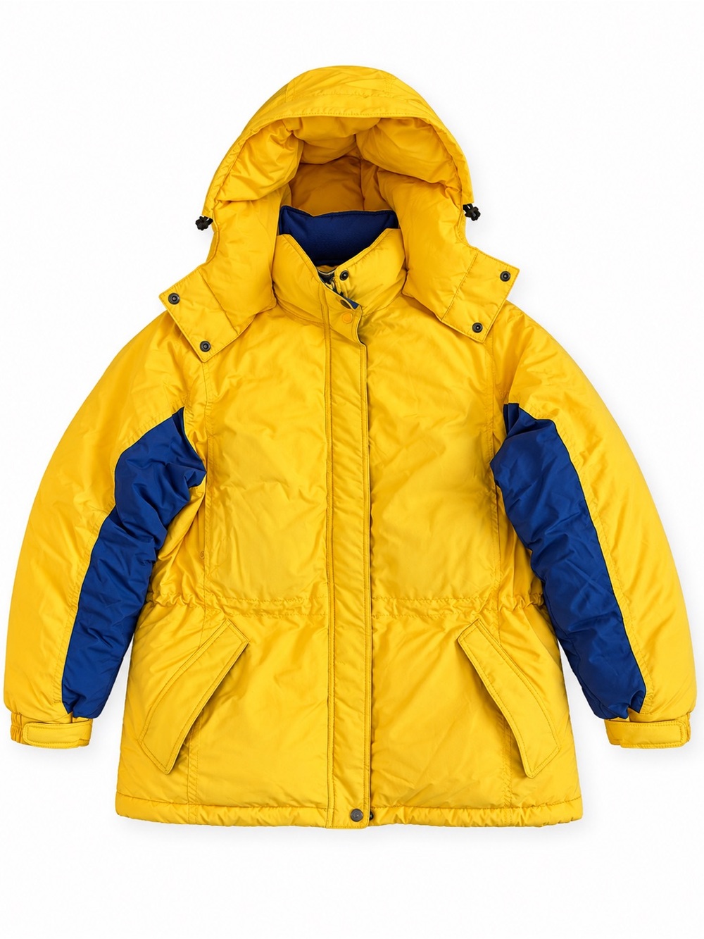 L.L. Bean Vintage 90’s Penobscot Parka Down Jacket Winter Coat Yellow Blue M